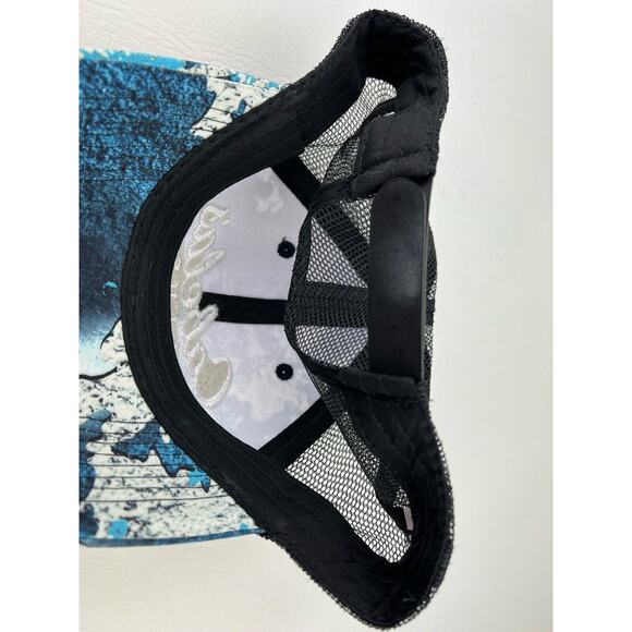 Cabela's Club Blue Camo Baseball Cap Hat Outdoors Hunting Fishing Snapback - Picture 8 of 9